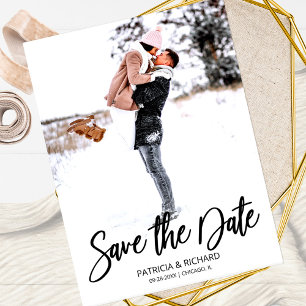 Carte Postale Mariage De Script Moderne Enregistrer La Photo De 