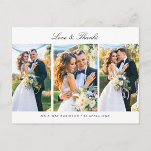 Carte Postale mariage de script photo multiple