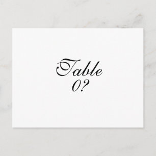 Carte Postale Mariage de table placement invité PERSONNALISÉ
