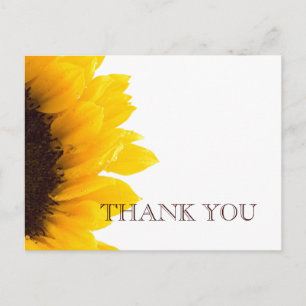 Carte postale Mariage de tournesol Brown jaune