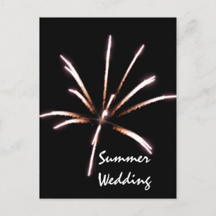 Carte postale Mariage d'été Fireworks