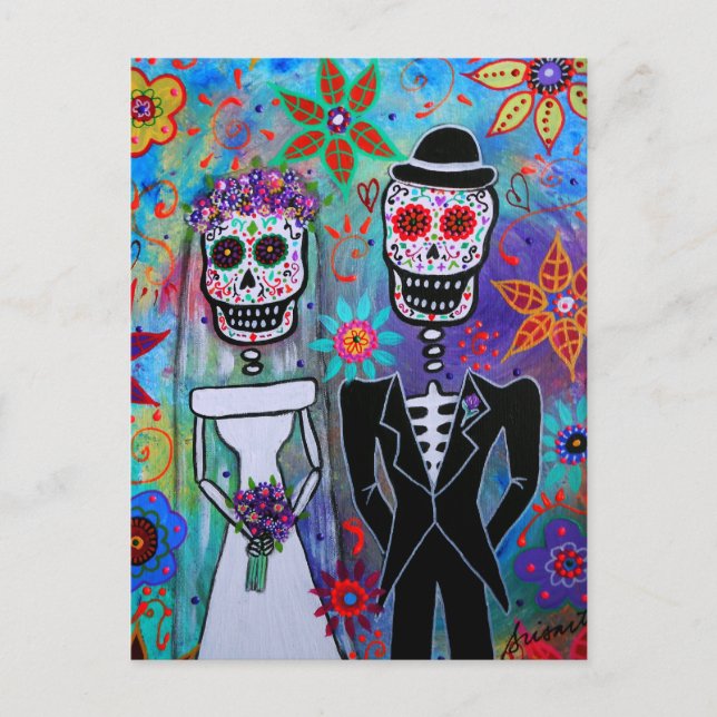 CARTE POSTALE MARIAGE DIA DE LOS MUERTOS (Devant)