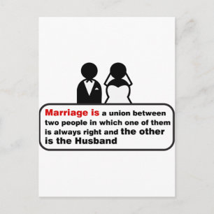 Carte Postale Mariage drôle