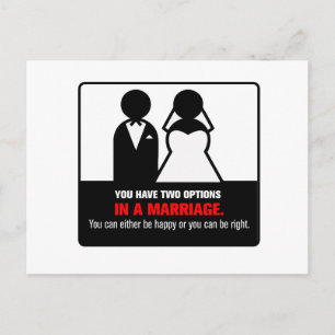 Carte Postale Mariage drôle