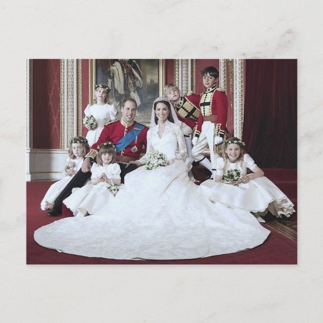 Carte Postale Mariage du prince William et de Catherine Middleto (Devant)