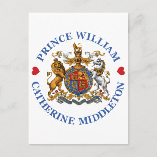 Carte Postale Mariage du prince William et de Catherine Middleto