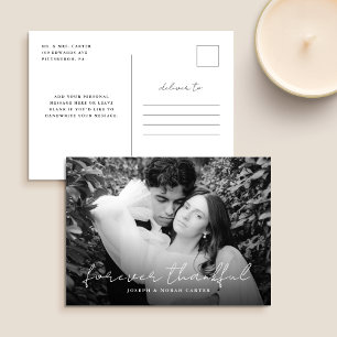 Carte Postale Mariage Écriture Stylée Toujours Reconnaissant