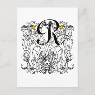 Carte Postale Mariage effréné de la Renaissance de lion