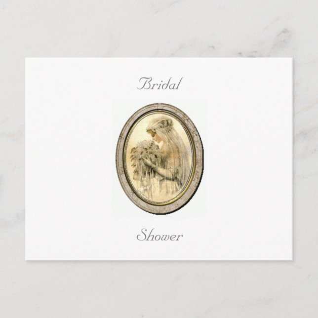 Carte Postale Mariage Élégant de Mariée (Devant)