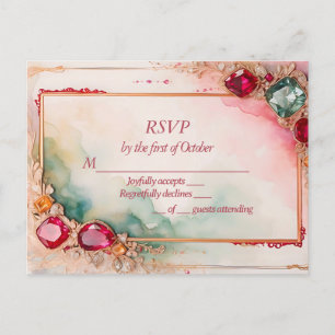 Carte Postale Mariage en pierre Gem RSVP