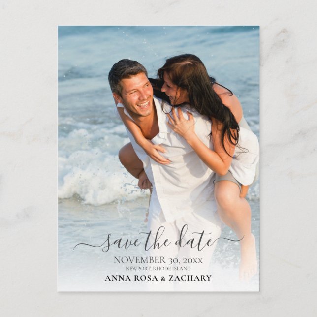 Carte Postale *~* MARIAGE ENREGISTRER LA DATE - QR Website AR6 (Devant)