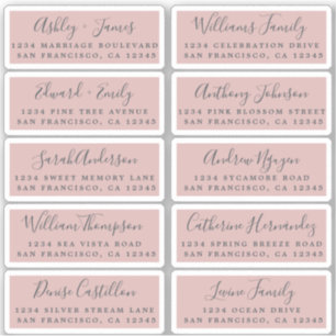 Carte postale Mariage  Étiquette de adresse invité