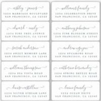 Carte postale Mariage  Étiquette de adresse invité