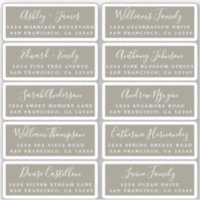 Carte postale Mariage Étiquette de adresse invité