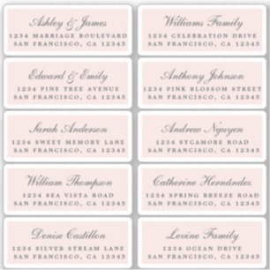 Carte postale Mariage  Étiquette de adresse invité