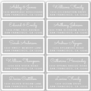 Carte postale Mariage  Étiquette de adresse invité