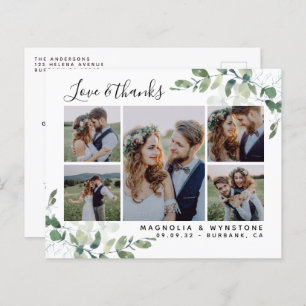 Carte postale Mariage Eucalyptus