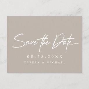 Carte Postale Mariage Fiançailles personnalisé simple neutre