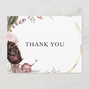 Carte postale Mariage Floral Boho de Bourgogne