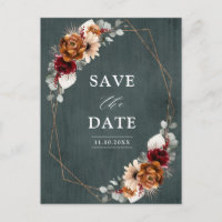 Mariage Floral Géométrique Terracotta Sage Bourgog