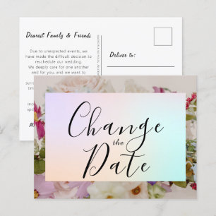 Carte Postale Mariage floral Modifier la date Enregistrer la dat