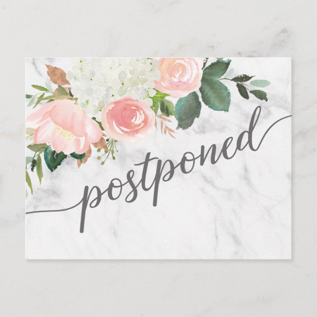 Carte postale Mariage Floral reporté (Devant)