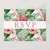 Mariage floral tropical RSVP