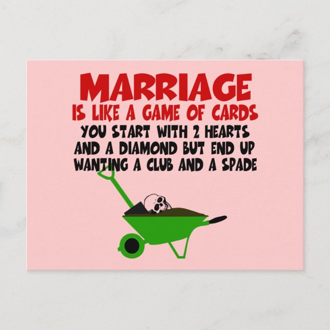Carte Postale Mariage humoristique (Devant)
