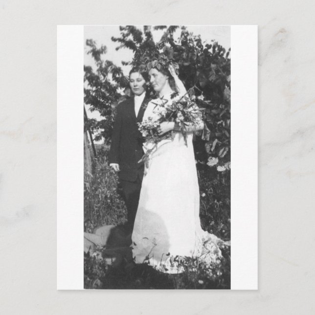 Carte Postale Mariage lesbien vers 1920 (Devant)