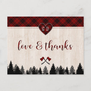 Carte Postale Mariage LumberJack et Jill Anniversaire Merci