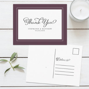 Carte Postale Mariage Luxe Purple Chic  Frontières Modernes