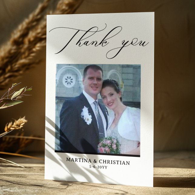 Carte postale mariage Merci (Créateur téléchargé)