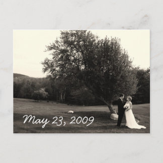 Carte postale mariage Merci