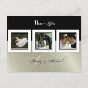 CARTE POSTALE MARIAGE MERCI DO-IT-YOURSELF COULEUR/ 3 IMAGES