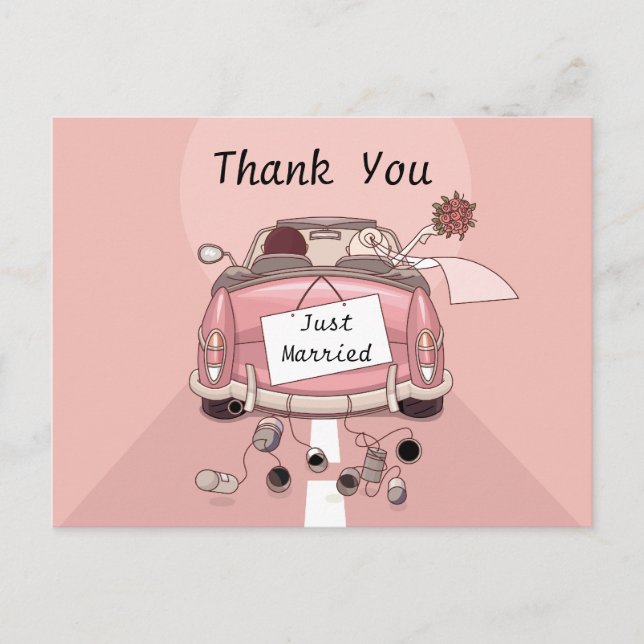 Carte postale Mariage Merci marié (Devant)
