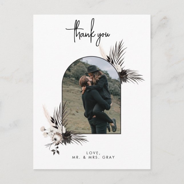 Carte postale mariage Merci photo (Devant)