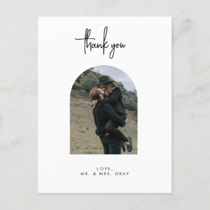 Carte postale mariage Merci photo