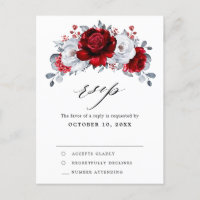 Mariage métallique Royal Rouge Blanc Argent RSVP