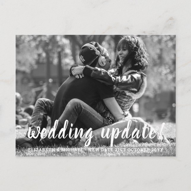 Carte Postale MARIAGE MISE À JOUR Modifications Lettre BUDGET Ph (Devant)