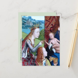 Carte Postale Mariage mystique de Sainte Catherine d'Alexandrie