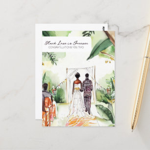 Carte Postale Mariage Noir