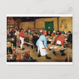 Carte Postale Mariage paysan, Pieter Bruegel