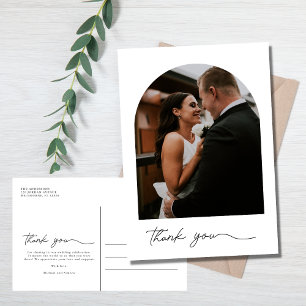 Carte Postale Mariage photo Arch moderne Merci