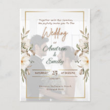 Mariage photo Elegant Green & Gold Overlay budget