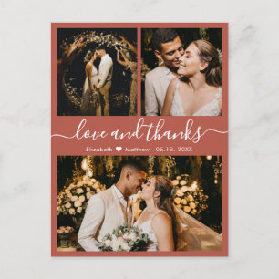 Carte postale Mariage photo en terre cuite moderne