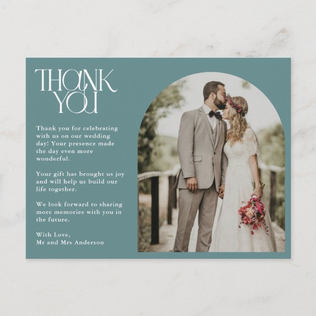 Carte postale Mariage photo Green Arch (Devant)