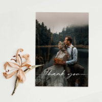 Carte postale mariage Photo Merci