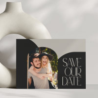 Mariage Photo Moderne Arch Chic Noir Beige