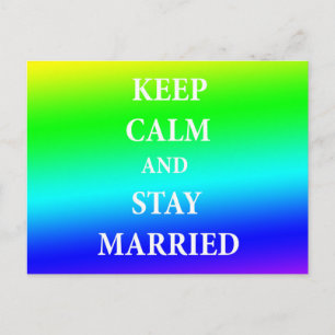 Carte postale mariage positif