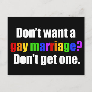 Carte Postale Mariage Pro-Gay
